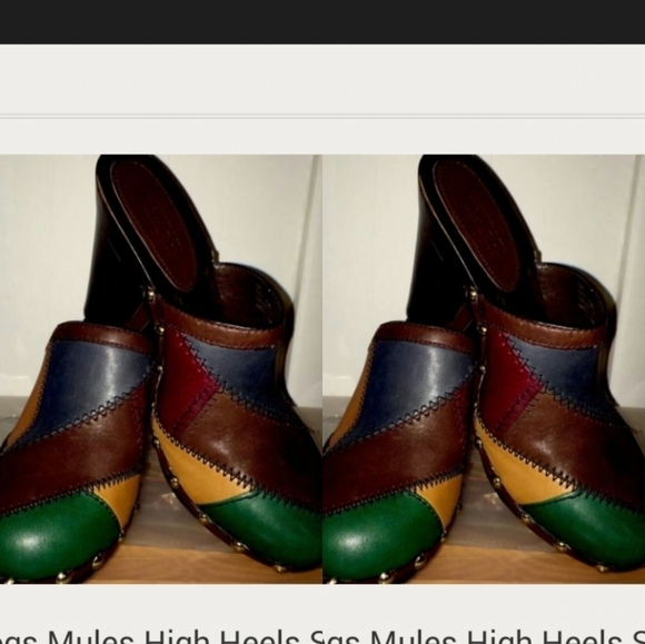 NEW COACH VINTAGE LEATHER PATCHWORK MULES CLOGS SHOES SIZE 7.5 - Picture 6 of 12